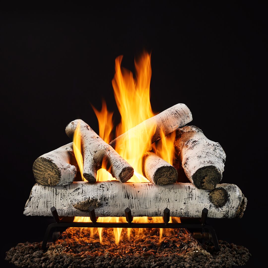 Majestic Woodland Birch 18" 8-Piece Vented Gas Log Set