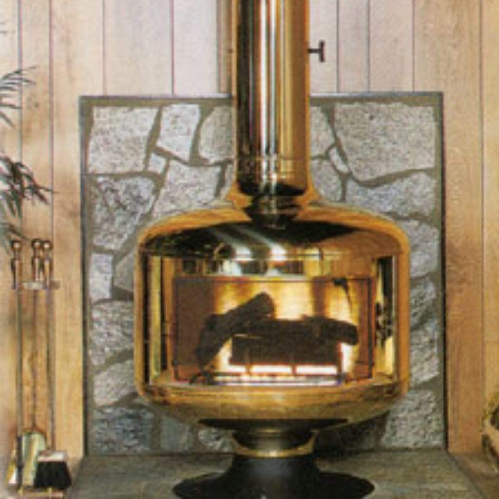 Malm Fire Drum 2 32" Ash Freestanding Wood Burning Fireplace With Screen