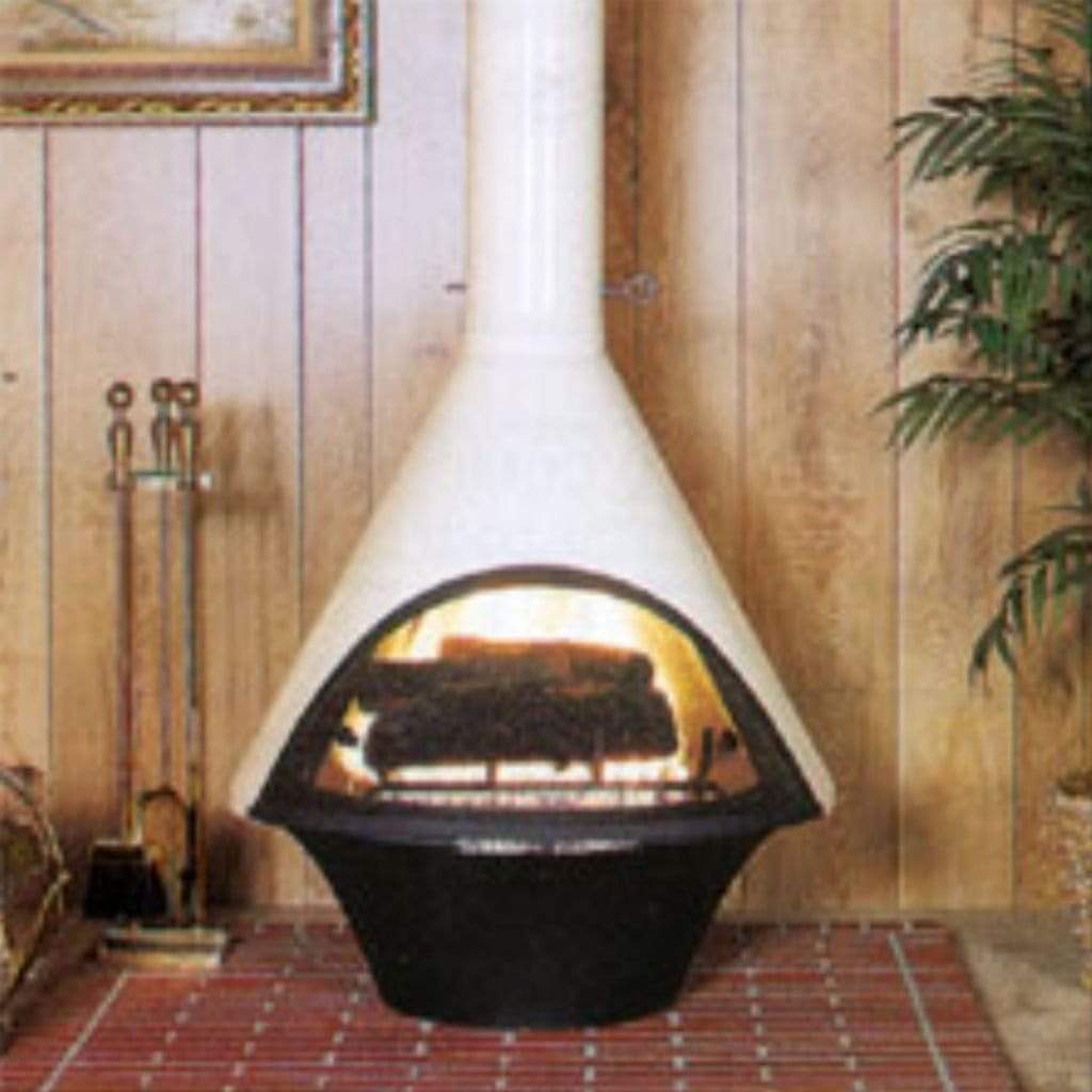 Malm Lancer 30" White Freestanding Wood Burning Fireplace