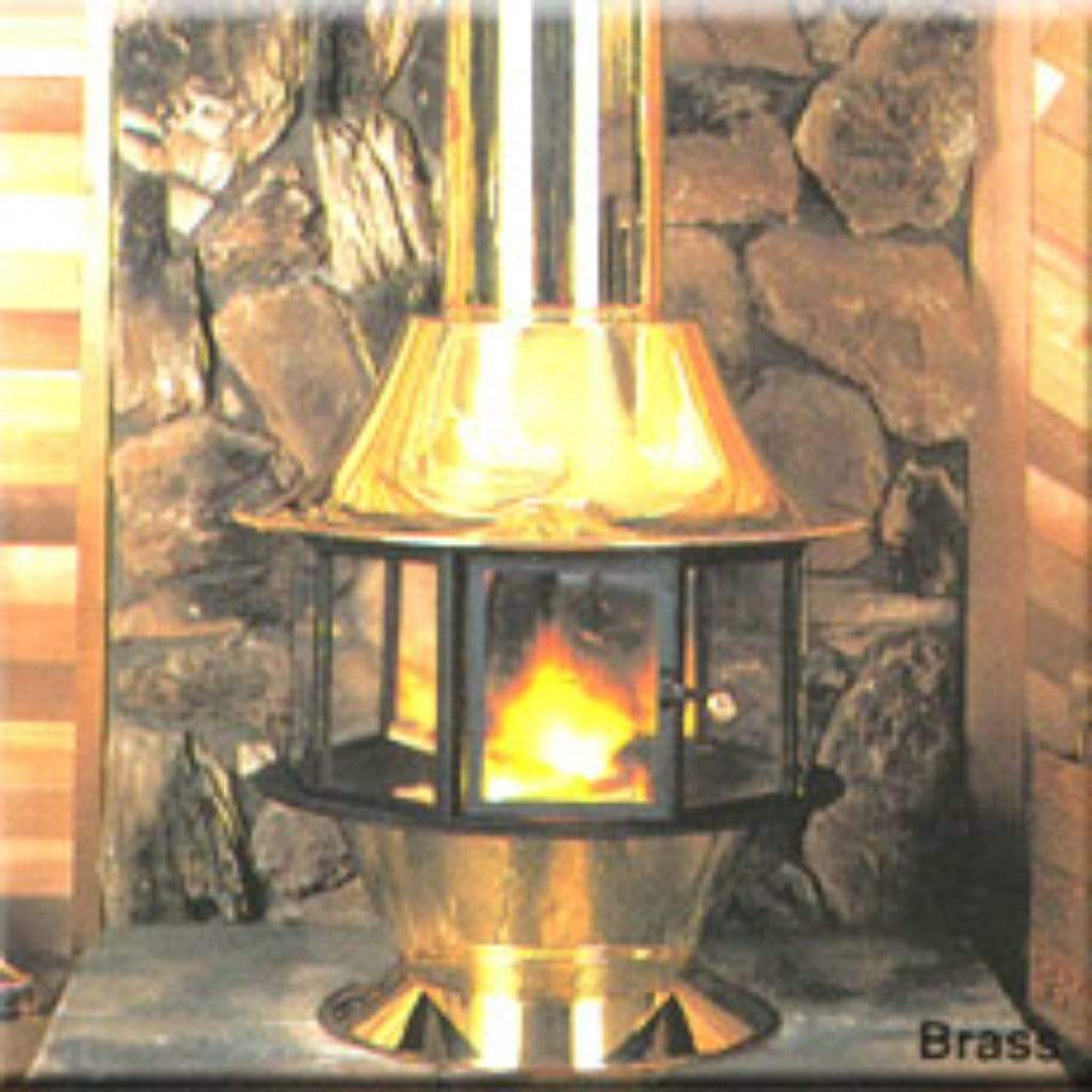 Malm Spin-A-Fire 32" White Freestanding Wood Burning Fireplace With Matching Base
