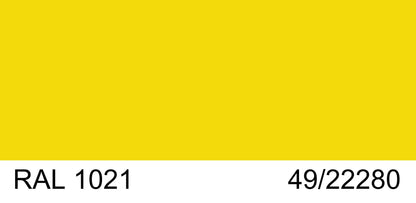 Malm Zircon 34" Freestanding Electric Fireplace With Remote Control, RAL 1021 49/22280 Powder Coat Top and Matte Black Base