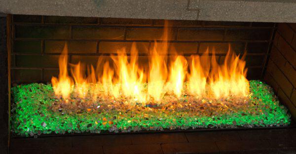 Mason-Lite 20 Lb. Clear Reflective Fireglass for Opalescence Burner