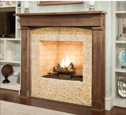 Mason-Lite 24" Linear Vent Free Gas Fireplace With Burner Through