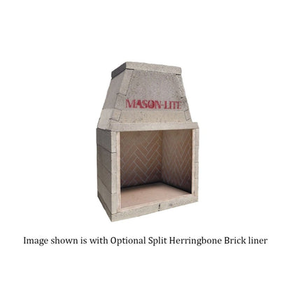 Mason-Lite 33" Pre-Cast Masonry Natural Gas Firebox Kit (Wood & Gas Compatible)