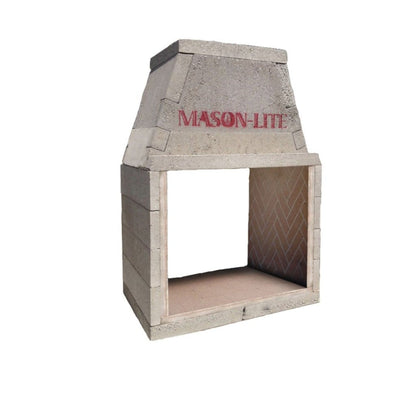 Mason-Lite 43" Pre-Cast Masonry Firebox Kit (Wood & Gas Compatible)