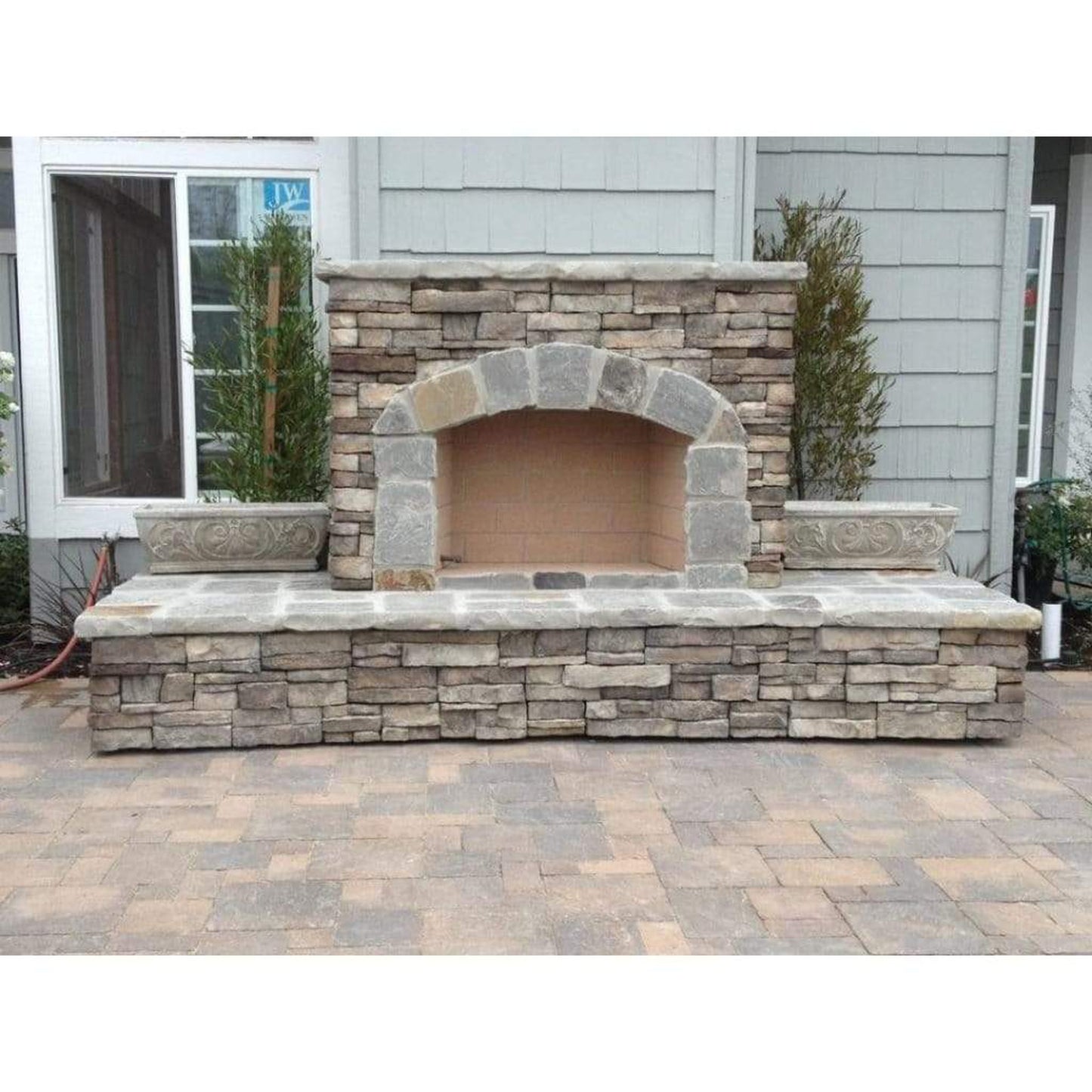 Mason-Lite 44" Pre-Cast Masonry Firebox Kit for 12" Class A UL103 Chimney System with Height Kit