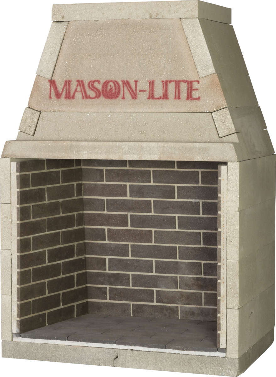 Mason-Lite 8" Black Extended Full Running Bond Brick Panels for 43" FP See-Through Fireboxes With Height Kit