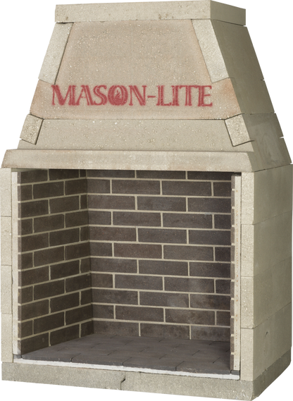Mason-Lite 8" Black Extended Full Running Bond Brick Panels for 43" FP See-Through Fireboxes With Height Kit