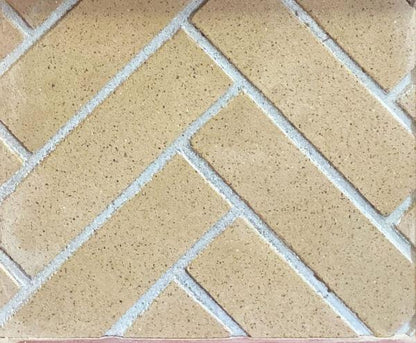 Mason-Lite 8" Cream Extended Split Herringbone Brick Panels for 49" FP Fireboxes With Height Kit