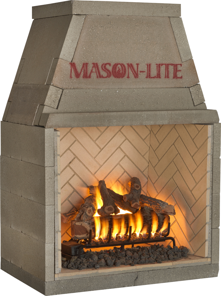 Mason-Lite 9" Cream Split Herringbone Brick Panels for 33" FP Fireboxes