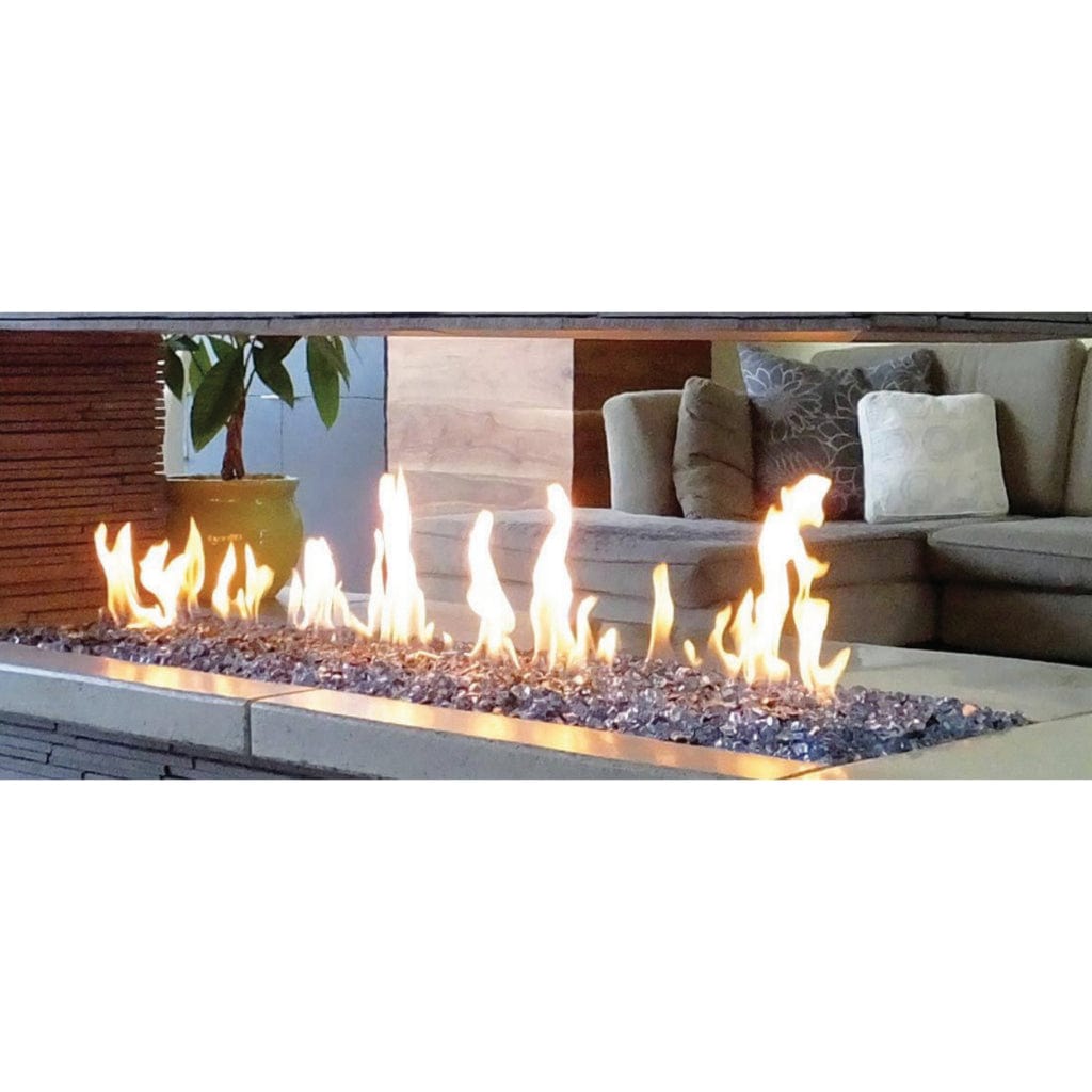 fireplace Mason-Lite 96" Linear Drop-In Burner With LED Lights For Use With LMFP96