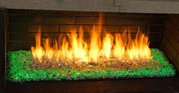 Mason-Lite Opalescence 36" Linear Drop-In Vent Free Natural Gas Burner With LED Lights