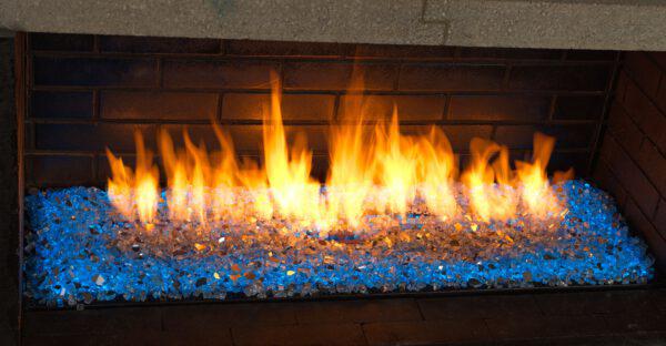 Mason-Lite Opalescence 48" Linear Drop-In Vent Free Natural Gas Burner With LED Lights