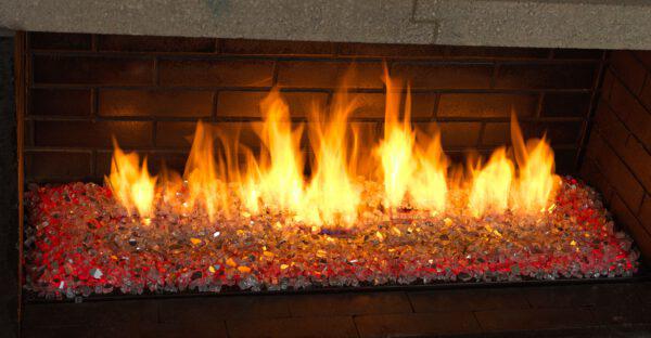 Mason-Lite Opalescence 48" Linear Drop-In Vent Free Natural Gas Burner With LED Lights