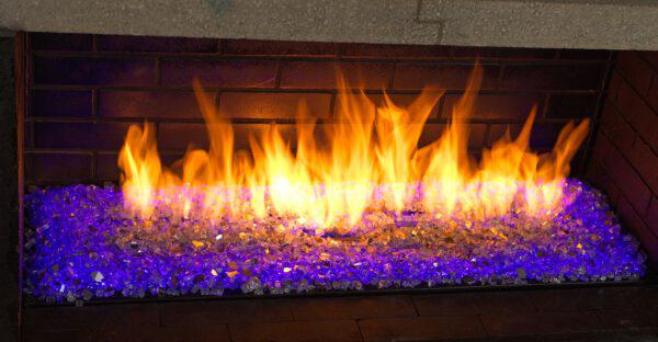 Mason-Lite Opalescence 48" Linear Drop-In Vent Free Natural Gas Burner With LED Lights