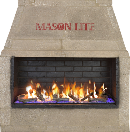 Mason-Lite Opalescence 60" Linear Drop-In Vent Free Natural Gas Burner With LED Lights