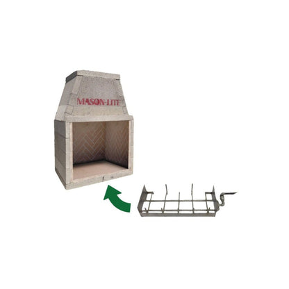 Mason-Lite PureBurn 33" Natural Gas Fireplace EPA Phase II Qualified Burner With Grate for MFP33 and MFP39