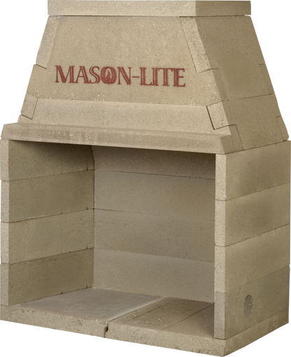 Mason-Lite Regal 108" Traditional Indoor/Outdoor Wood Burning Firebox Kit