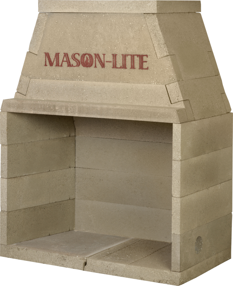 Mason-Lite Regal 72" Pre-Cast Masonry Class A Vented Indoor/Outdoor Wood-Burning Firebox Kit