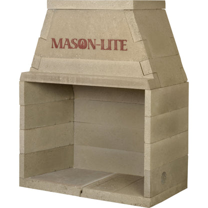 Mason-Lite Standard 75" Traditional Indoor/Outdoor Wood Burning/Gas Firebox Kit