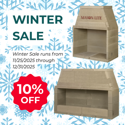 Mason-Lite 44" Pre-Cast Masonry Firebox Kit