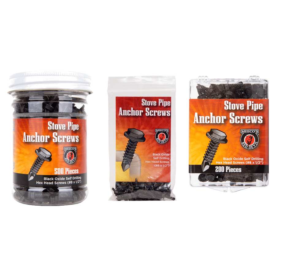 Meeco ME5200 Tek Head 200 Pieces Box Stove Pipe Anchor Screws