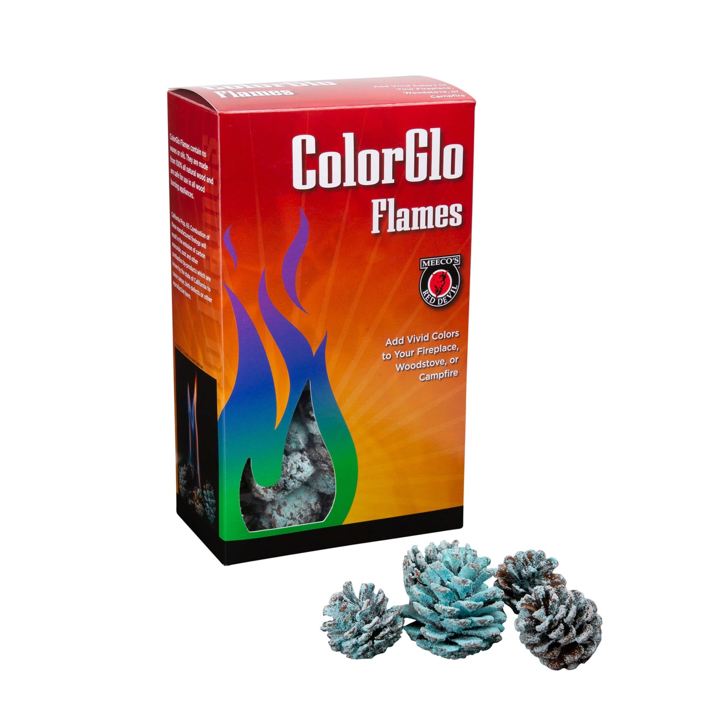 Meeco ME88110 1lb 30 Pieces Blue Pine Cones ColorGlo Flames