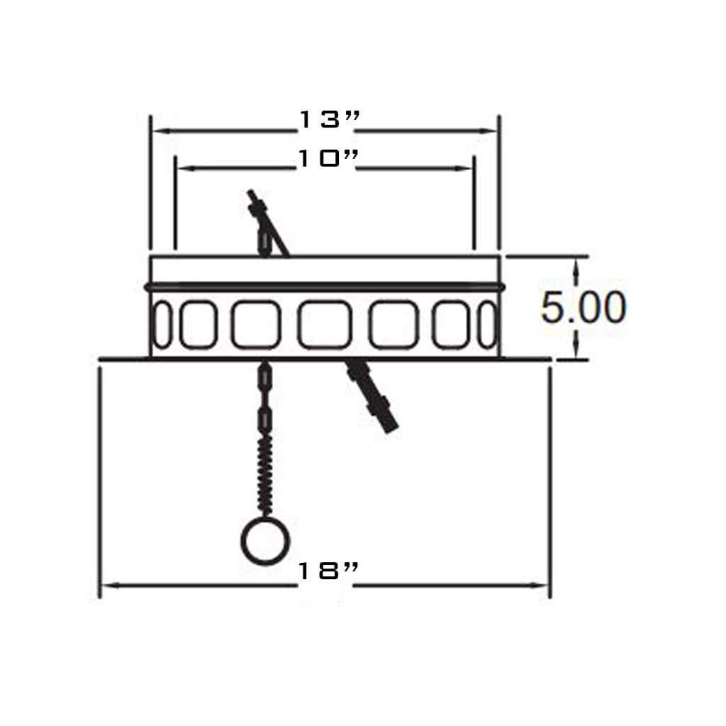 Metal-Fab 10" Diameter Air-Cooled Temp Guard Anchor Plate with Damper
