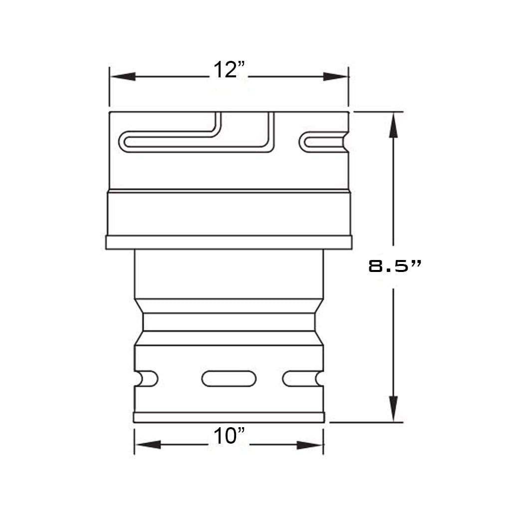 Metal-Fab 10" x 12" Diameter Type B-Vent Increaser