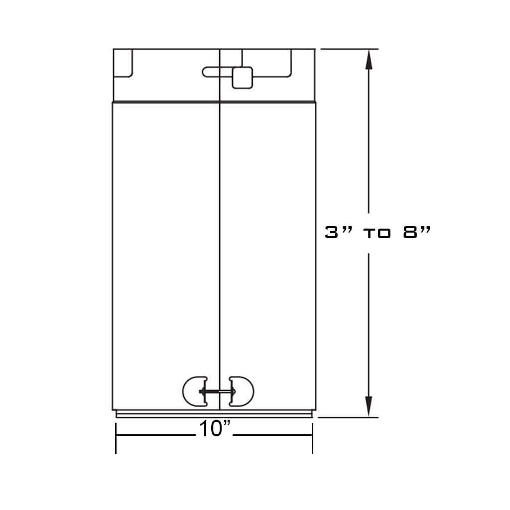 Metal-Fab 10" x 12" Type B-Vent Adjustable Pipe Length