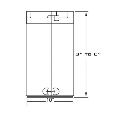Metal-Fab 10" x 12" Type B-Vent Adjustable Pipe Length
