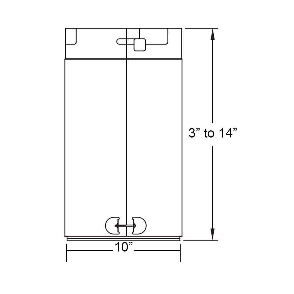 Metal-Fab 10" x 18" Type B-Vent Adjustable Pipe Length