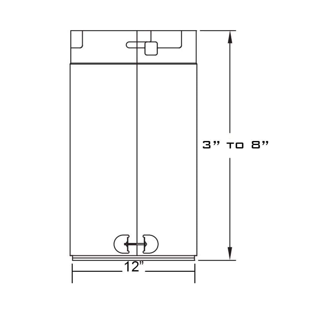 Metal-Fab 12" x 12" Type B-Vent Adjustable Pipe Length