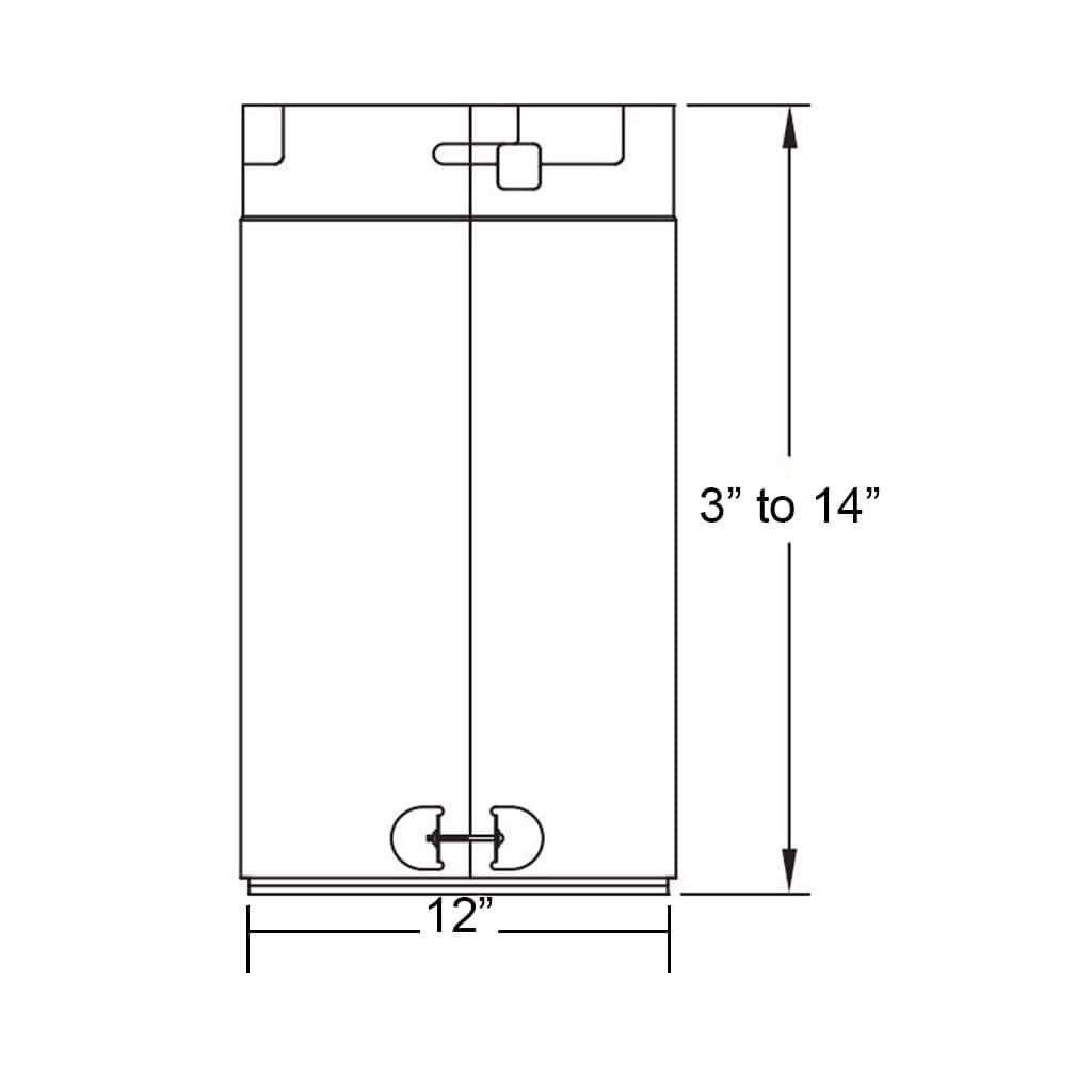 Metal-Fab 12" x 18" Type B-Vent Adjustable Pipe Length