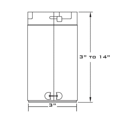 Metal-Fab 3" x 18" Type B-Vent Adjustable Pipe Length