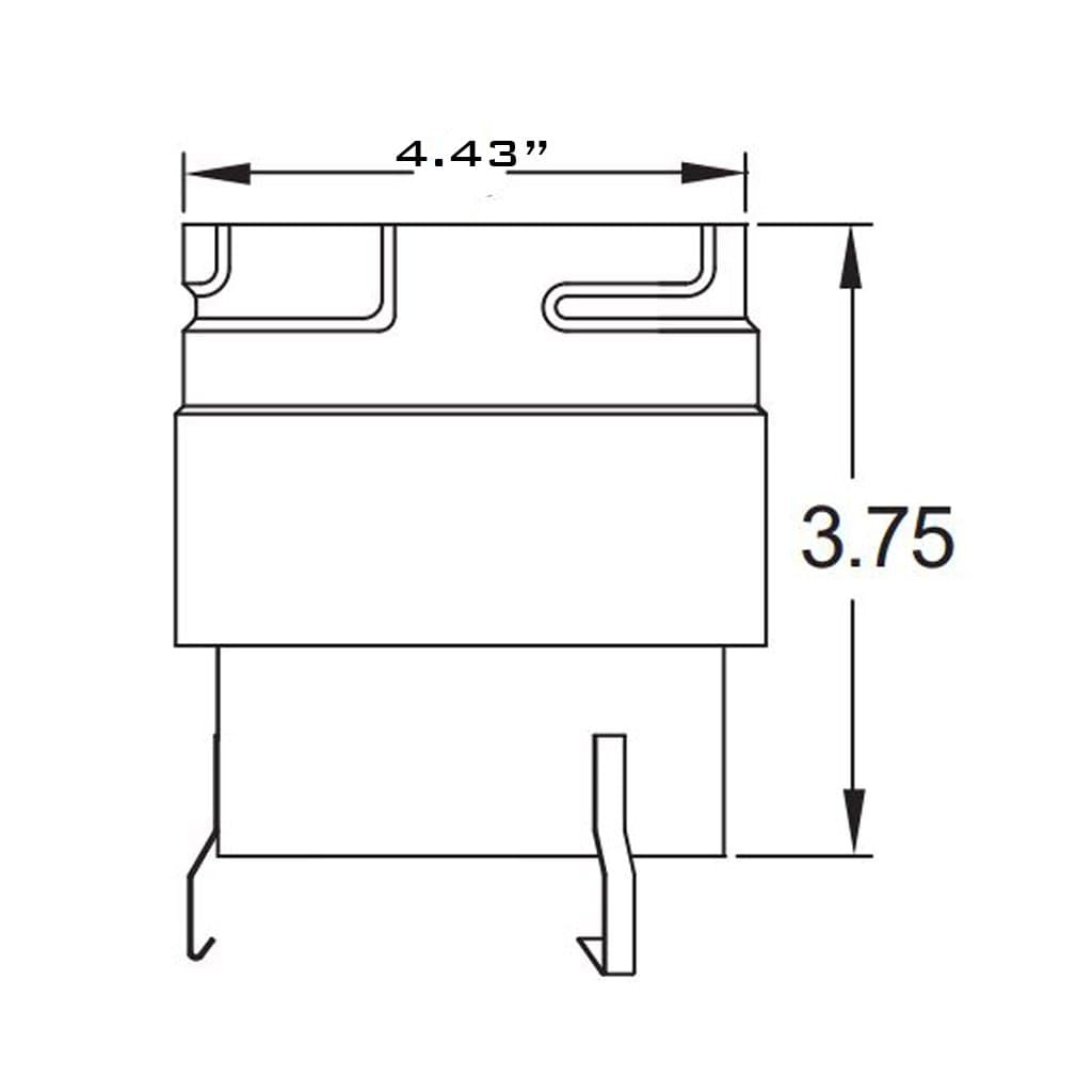 Metal-Fab 3" x 4" Type B-Vent Housing Adapter