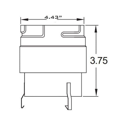 Metal-Fab 3" x 4" Type B-Vent Housing Adapter