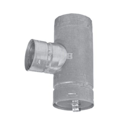 Metal-Fab 4" x 3" Biomass Chimney Reduced Tap Tee with Pull-Off Cap