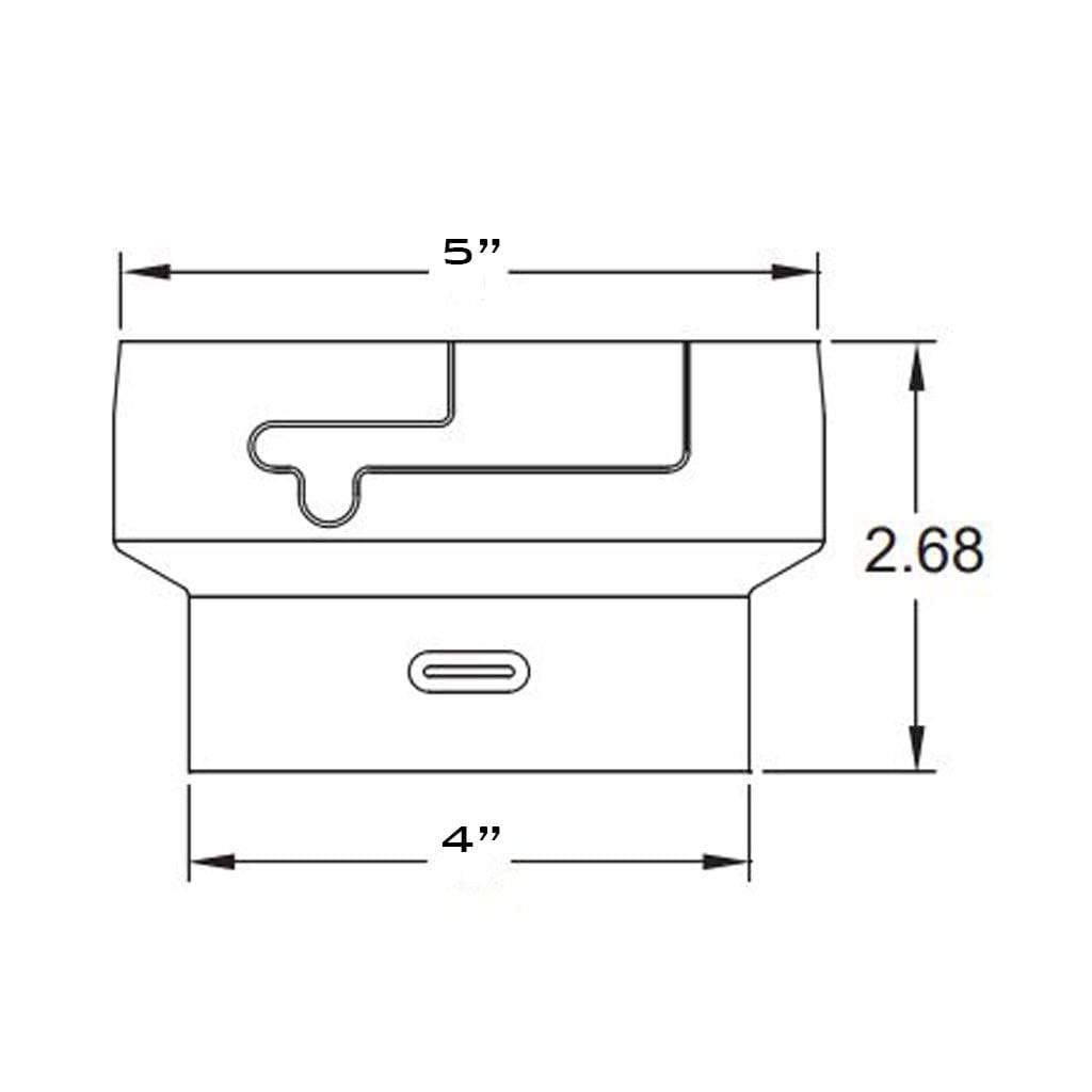 Metal-Fab 4" x 5" Diameter Type B-Vent No-Height Increaser