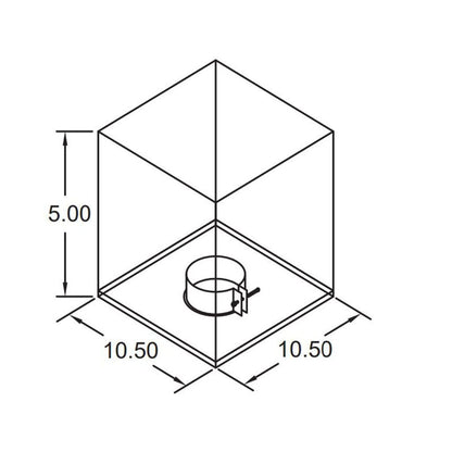 Metal-Fab 5" Diameter Direct Vent Painted Roof Support