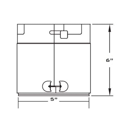 Metal-Fab 5" Diameter Type B-Vent Adapter