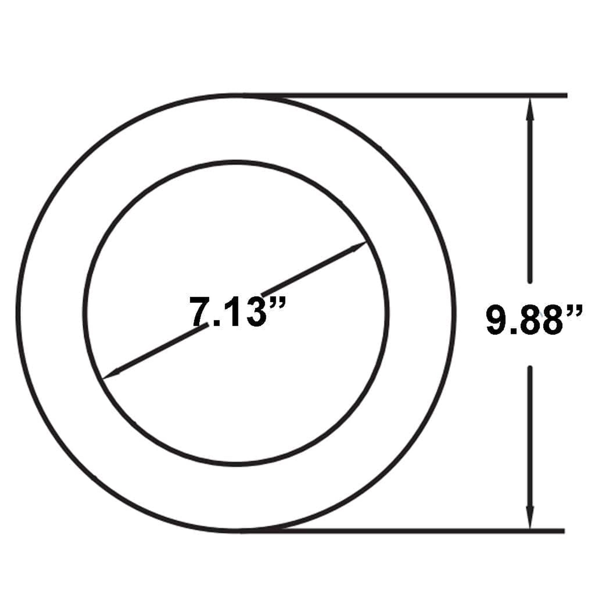 Metal-Fab 6" Black Double Wall Trim Ring