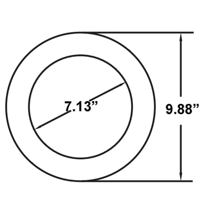 Metal-Fab 6" Black Double Wall Trim Ring