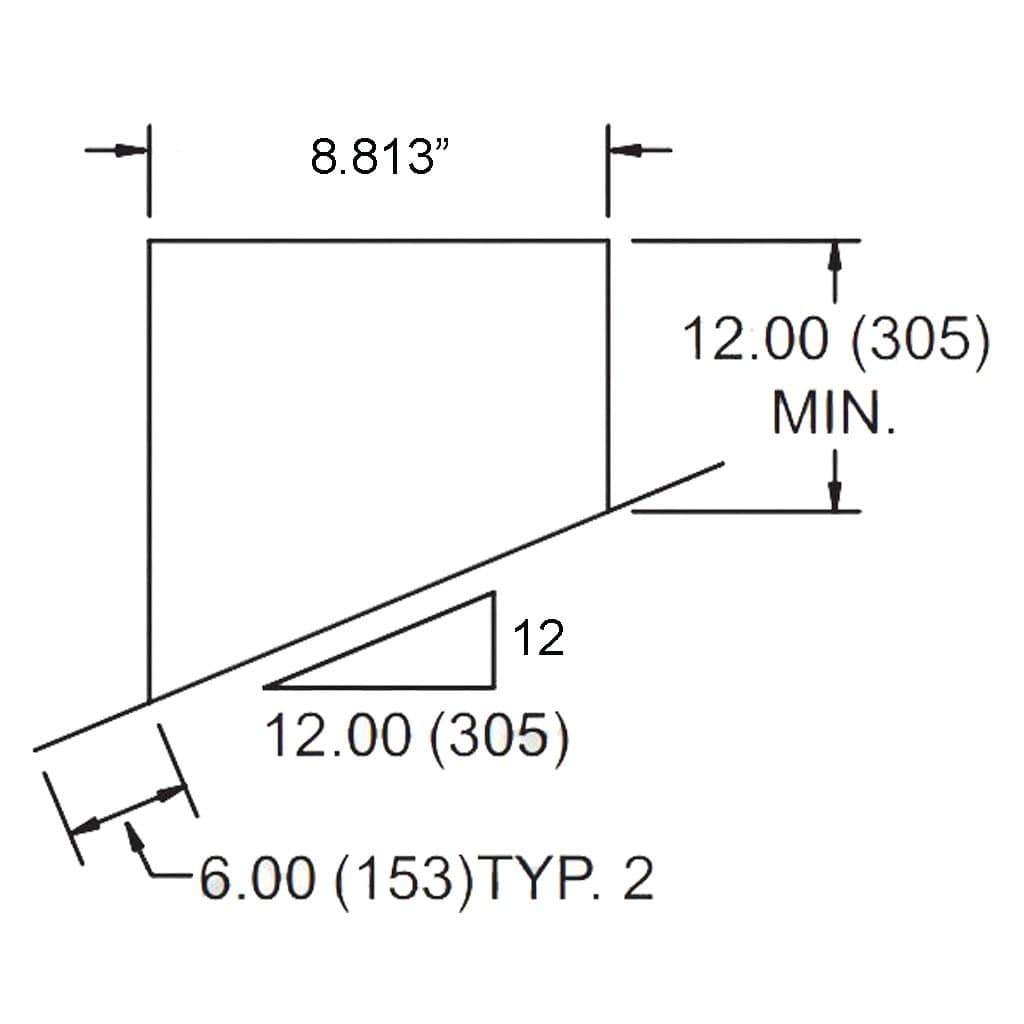 Metal-Fab 6" Diameter Corr/Guard Aluminum Fixed Pitch Flashing 12/12 Pitch