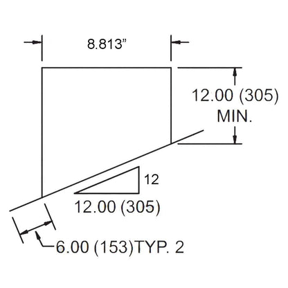 Metal-Fab 6" Diameter Corr/Guard Aluminum Fixed Pitch Flashing 12/12 Pitch