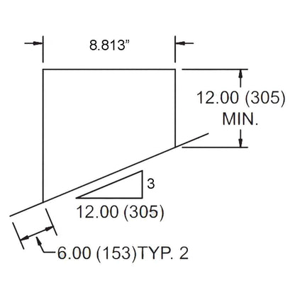Metal-Fab 6" Diameter Corr/Guard Aluminum Fixed Pitch Flashing 3/12 Pitch