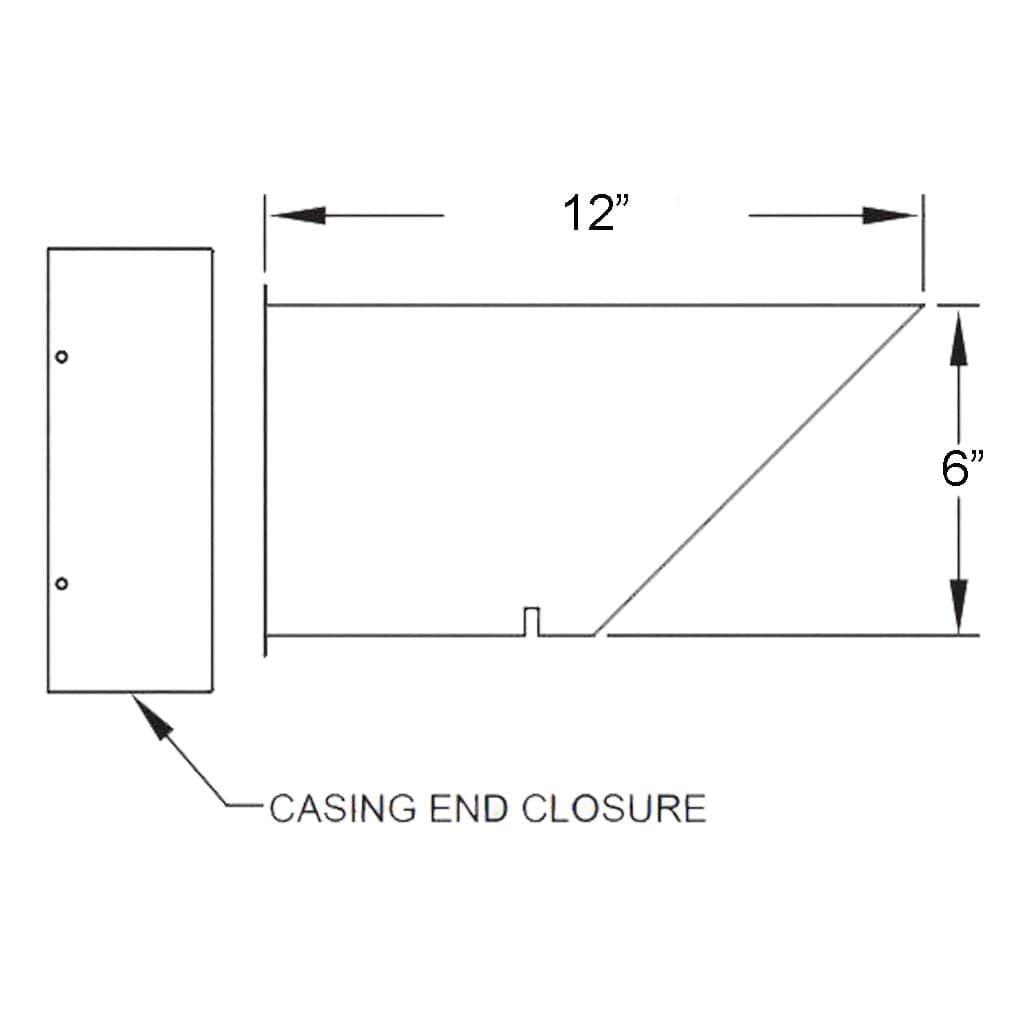 Metal-Fab 6" Diameter Corr/Guard Aluminum Miter Cut Male Termination