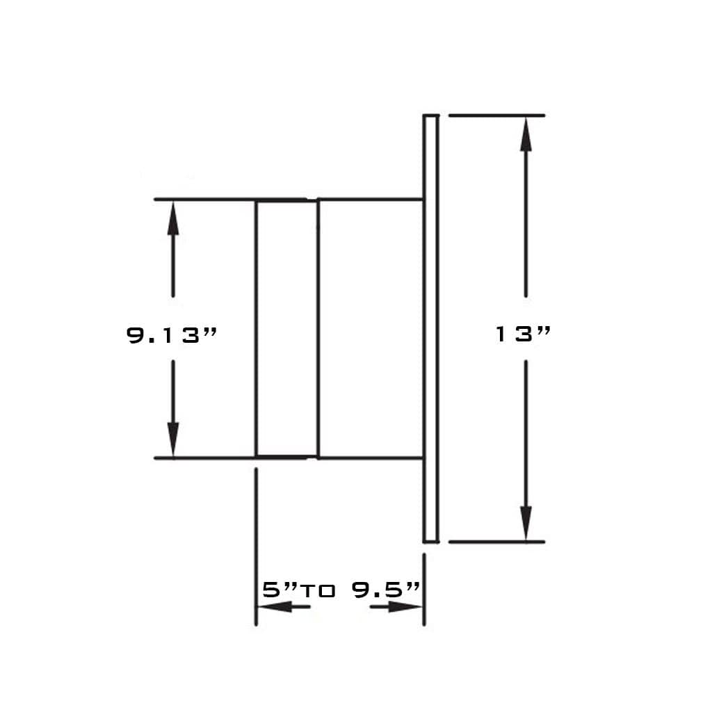 Metal-Fab 6" Diameter L-Vent Wall Pass Thru Kit