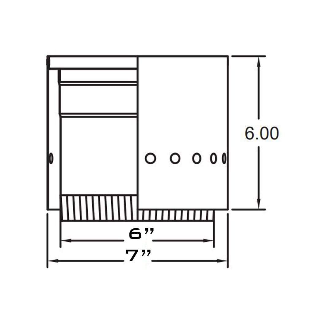 Metal-Fab 6" Inner Diameter Double Wall Stove Top Adapter