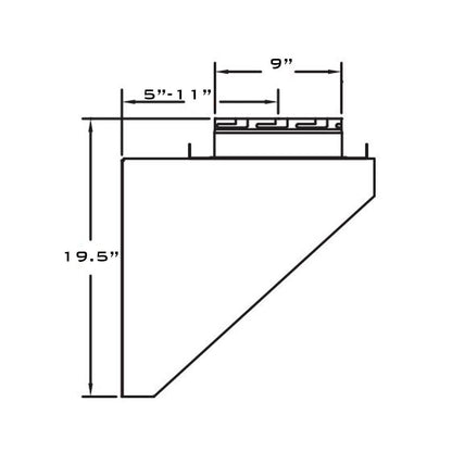 Metal-Fab 6" Inner Diameter Temp Guard Adjustable Wall Support/Adapter